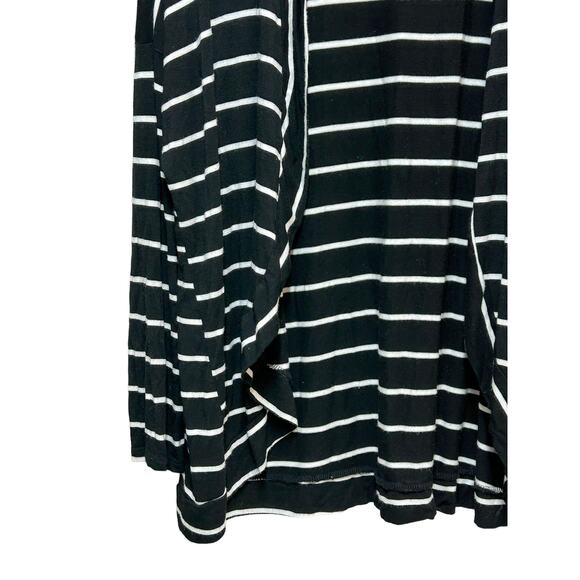 Promesa Butter Soft‎ Sweater Black with White Stripes Size Large - Picture 6 of 6